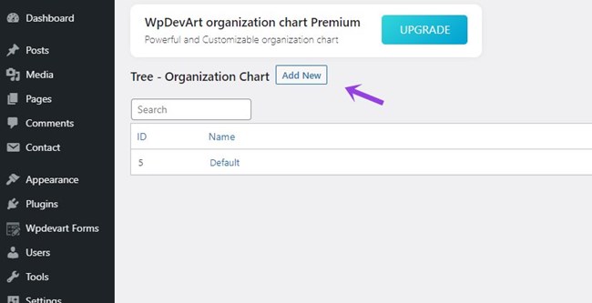 How to create a chart for WordPress - screenshot 2.1