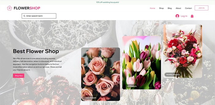 Wix Florist Template