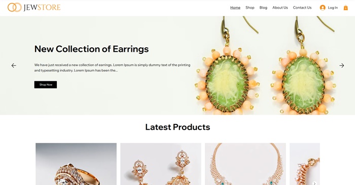 Wix JewStore: Jewelry Shop Template