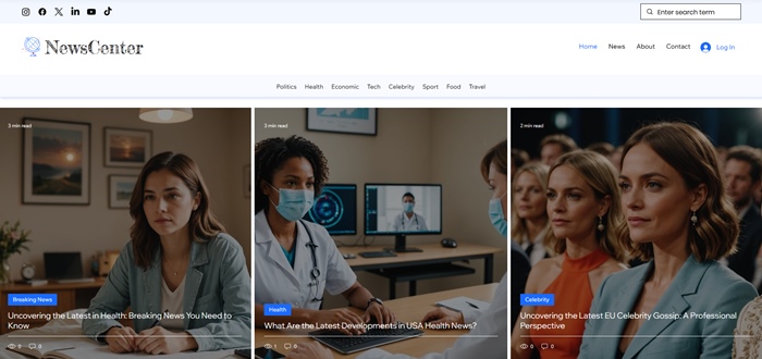 Wix Newspaper Website Template