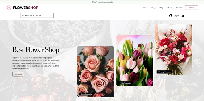 Wix Florist Template