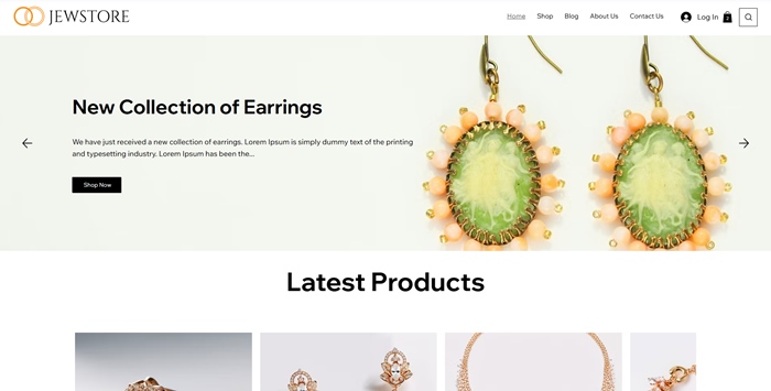 Wix JewStore: Jewelry Shop Template