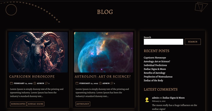 AstroStar: Best WordPress Astrology & Horoscope Theme