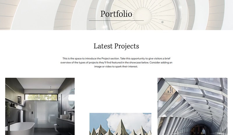 Wix Architect Portfolio Template