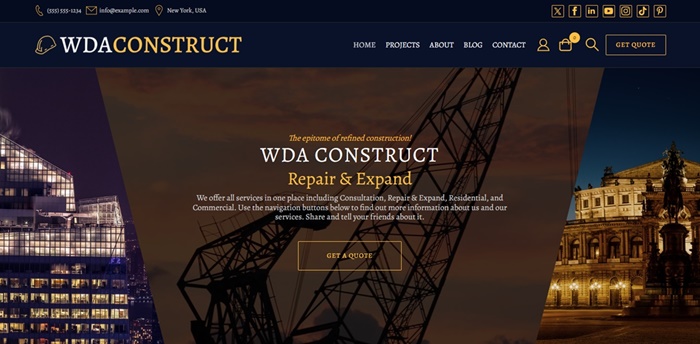 WordPress Construction Company Theme