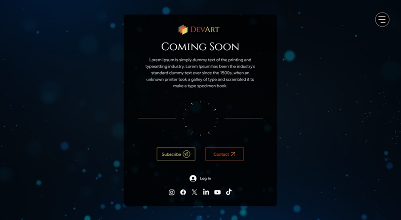 Wix Coming Soon Template