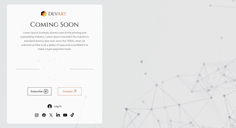 Wix Coming Soon & Under Construction Template