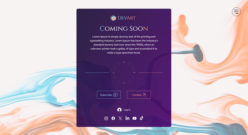 Wix Maintenance Mode Template