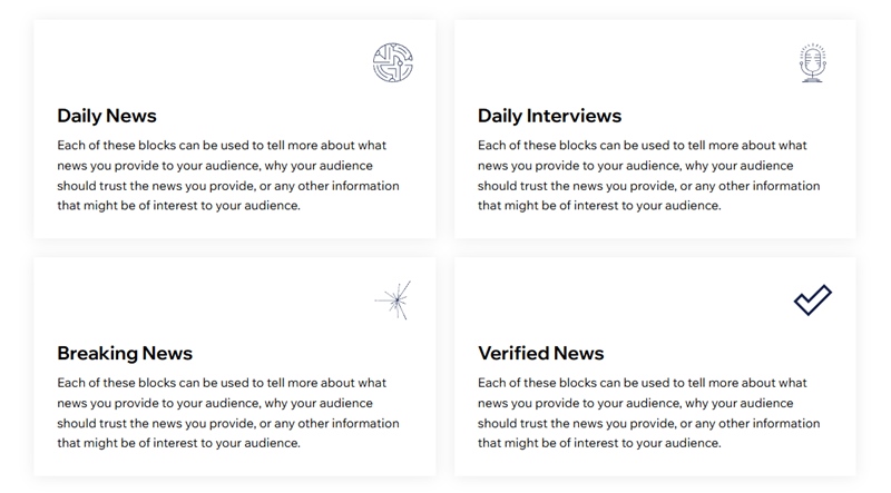 Wix Email Newsletter website template