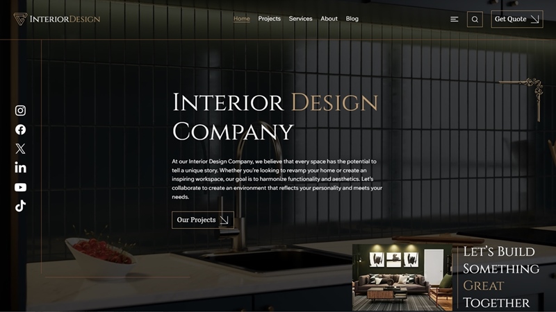 Wix Interior Design Template