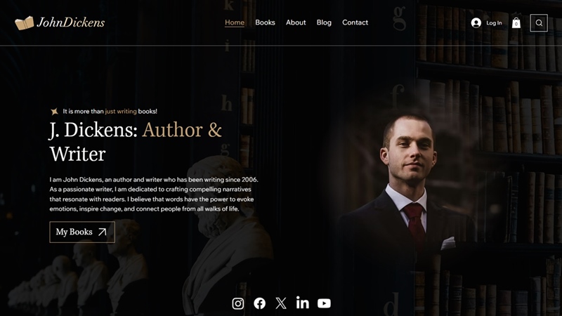 Wix Writer and Author Template