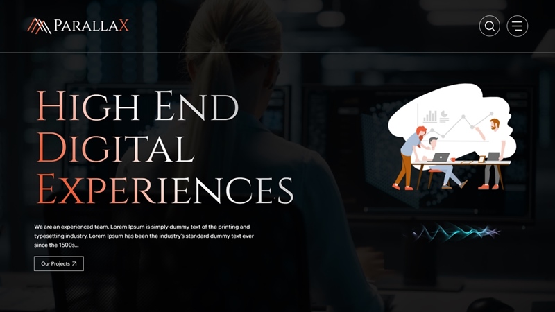 Wix Parallax Template