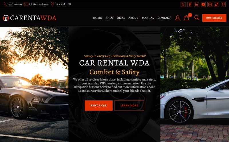 WordPress Car Rental Theme