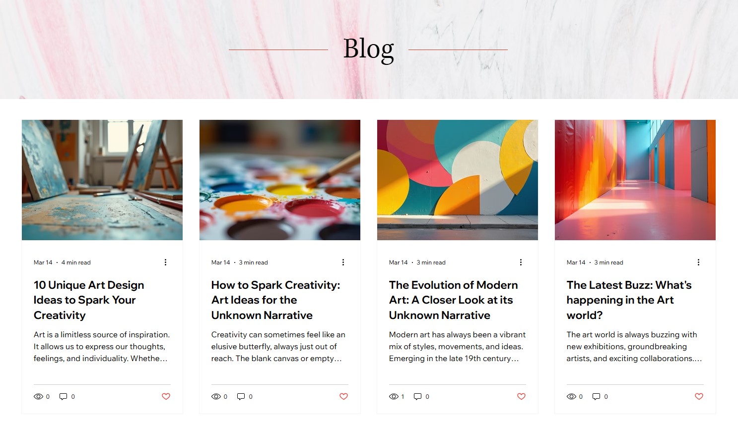 Best Wix Artist Portfolio Website Template