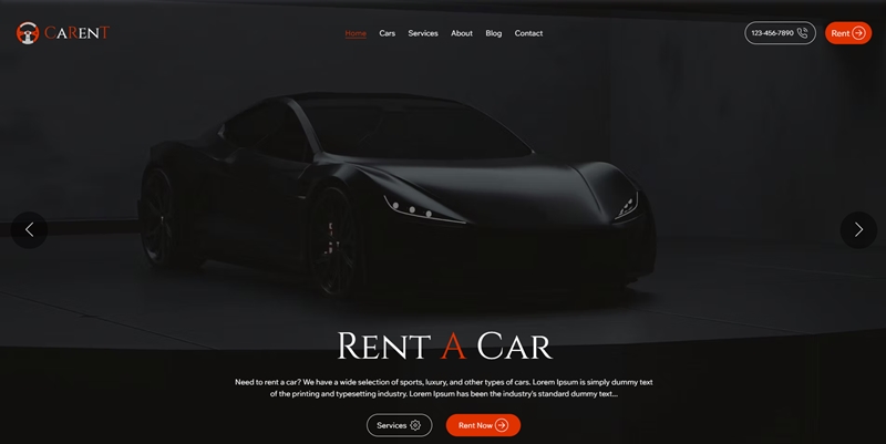 Wix Car Rental Template