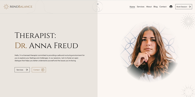 Best Wix Therapist Website Template