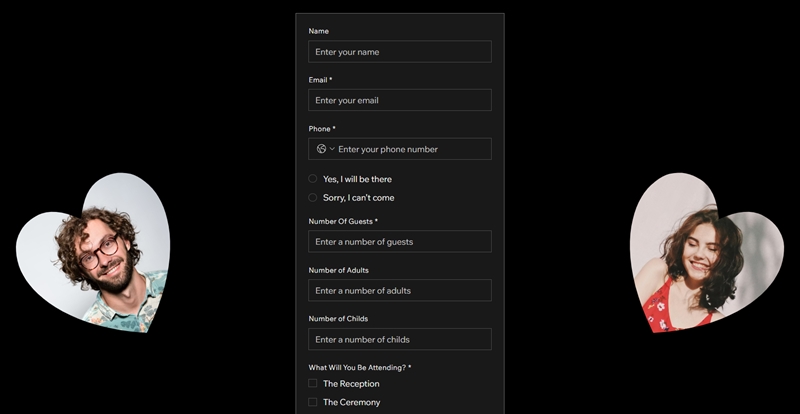 Wix RSVP Wedding Website Template