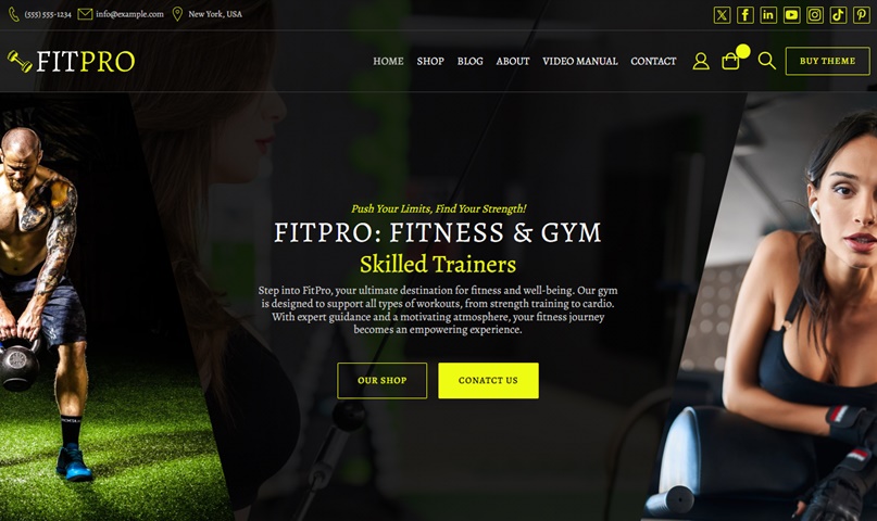 WordPress Fitness & Gym Theme
