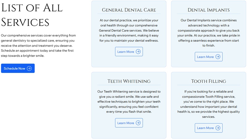 Best Wix Dentist and Dental Clinic Website Template