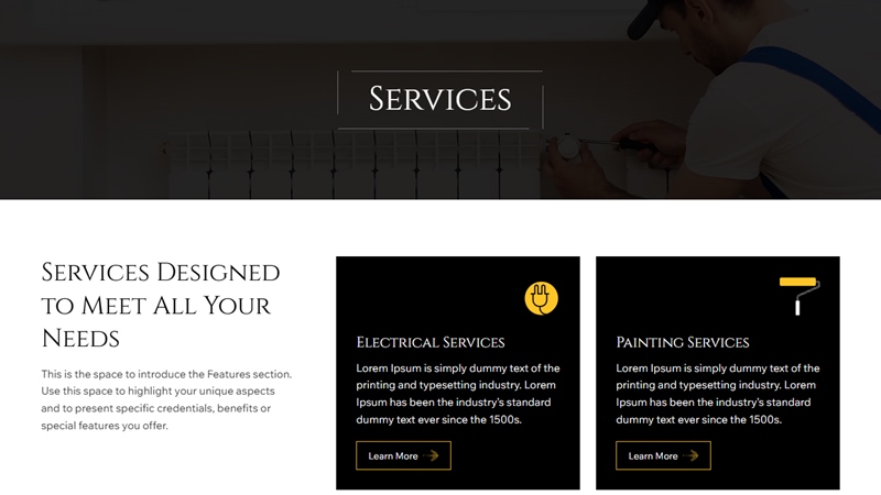 Wix Handyman Website Template