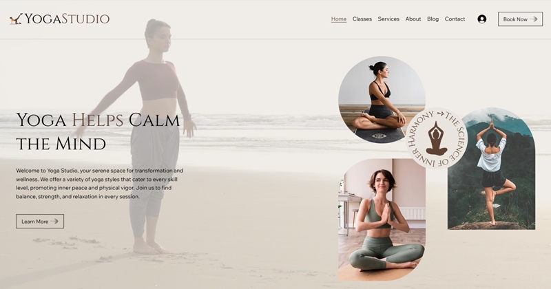 Wix Yoga Studio Template