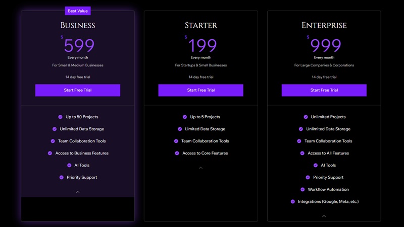 Best Wix SaaS Company Website Template