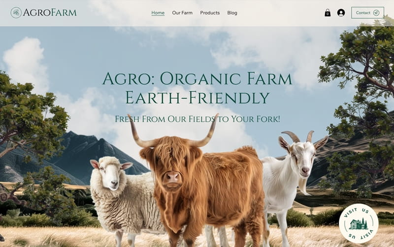 Wix Organic Farm Template