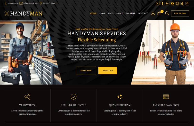 WordPress Handyman Theme