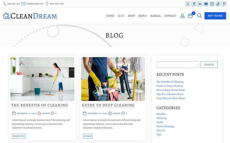 Best WordPress Theme for Cleaning Companies and Services