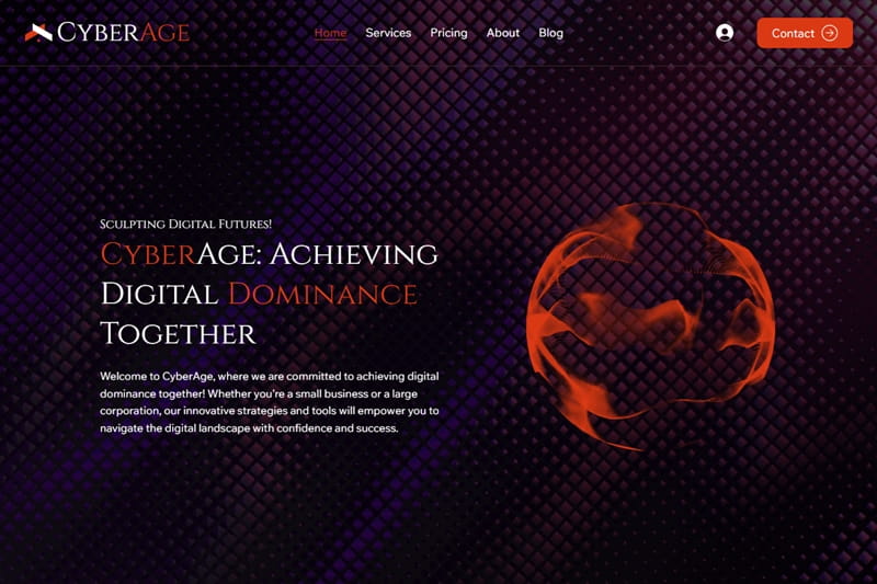 Wix CyberAge: Technology-Focused Template